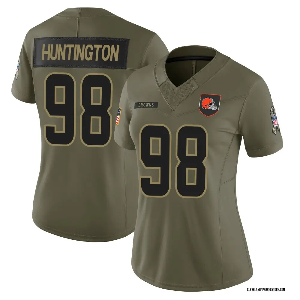 Adin Huntington Women's Limited Olive Cleveland Browns 2025 Salute to Service Jersey