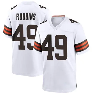 Aidan Robbins Men's Game White Cleveland Browns Jersey
