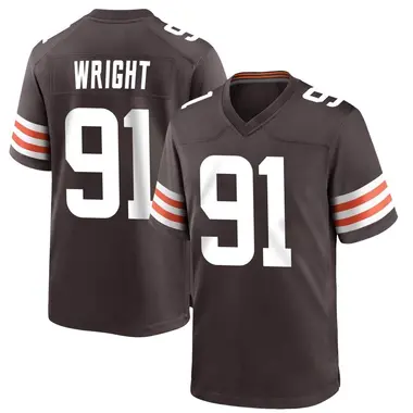 Alex Wright Men's Game Brown Cleveland Browns Team Color Jersey