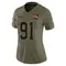 Alex Wright Women's Limited Olive Cleveland Browns 2025 Salute to Service Jersey