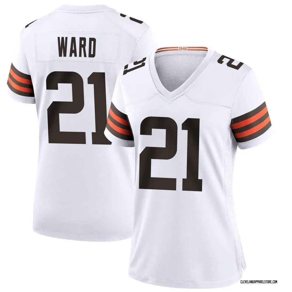 Denzel Ward Women's Game White Cleveland Browns Jersey