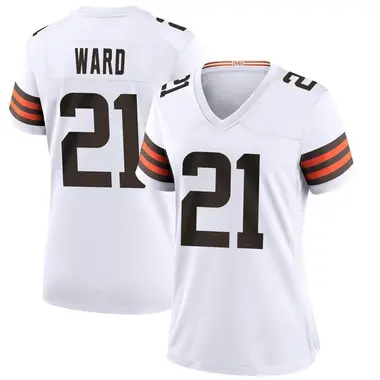 Denzel Ward Women's Game White Cleveland Browns Jersey
