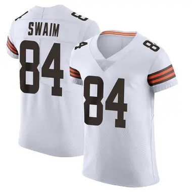 Geoff Swaim Men's Elite White Cleveland Browns Vapor Jersey