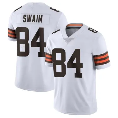 Geoff Swaim Men's Limited White Cleveland Browns Vapor Untouchable Jersey