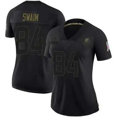 Geoff Swaim Women's Limited Black Cleveland Browns 2020 Salute To Service Jersey