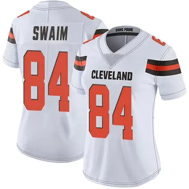 Geoff Swaim Women's Limited White Cleveland Browns Vapor Untouchable Jersey