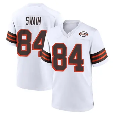 Geoff Swaim Youth Game White Cleveland Browns 1946 Collection Alternate Jersey