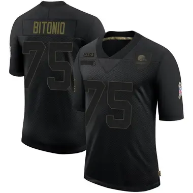 Joel Bitonio Men's Limited Black Cleveland Browns 2020 Salute To Service Jersey
