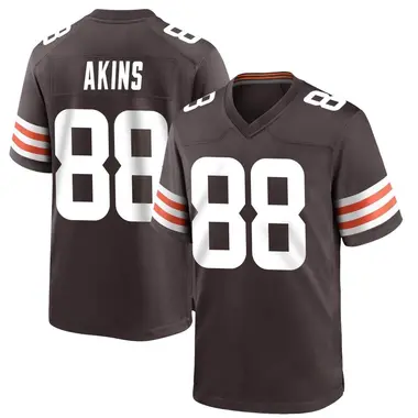 Jordan Akins Men's Game Brown Cleveland Browns Team Color Jersey