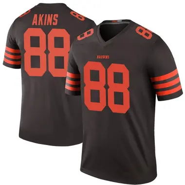 Jordan Akins Men's Legend Brown Cleveland Browns Color Rush Jersey