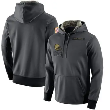 Men's Anthracite Cleveland Browns Salute to Service Player Performance Hoodie