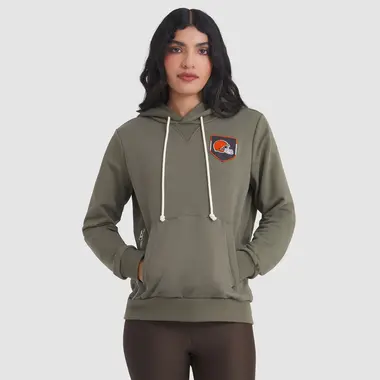 Women's Olive Cleveland Browns 2025 Salute to Service Sideline Hoodie
